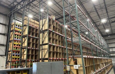 Used teardrop style pallet rack installation Charlotte, NC