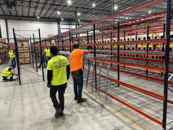 Wide span shelving installation in Winston Salem, NC