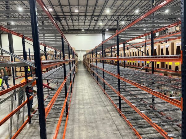 rows of pallet racks - buy used pallet racks concept - used pallet rack systems in warehouse