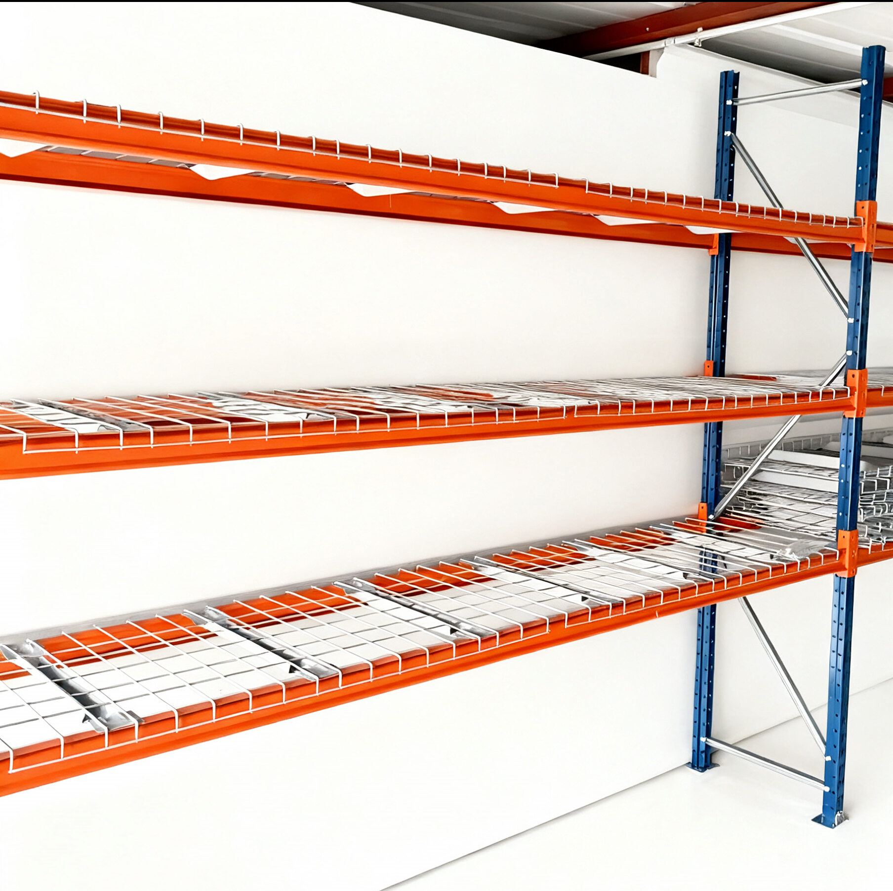 Wide Span Shelving, Light Duty Pallet Racking Adder Unit with Three shelf/beam levels
