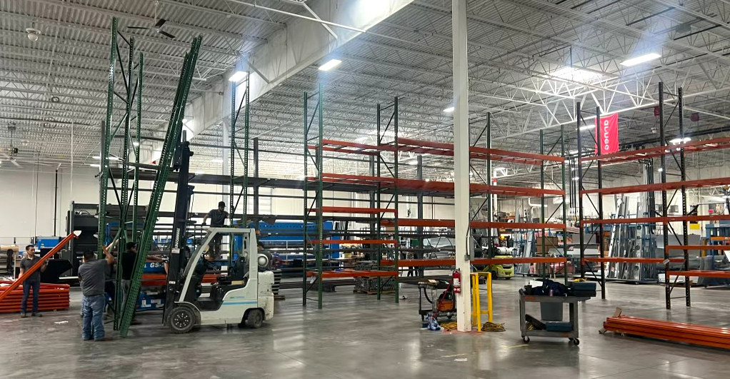 inside of warehouse with pallet racks - renovating your warehouse concept