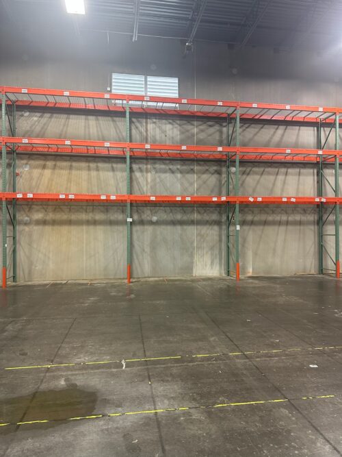 Warehouse pallet racking three shelf levels