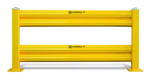 Warehouse Guard Rail, Yellow Guardrail Starter Section