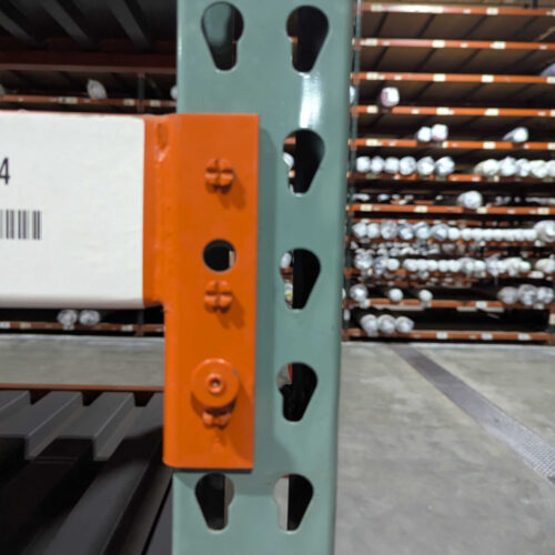 Used Interlake Mecalux Teardrop Beams 12' Long x 3.6'' Face, Orange