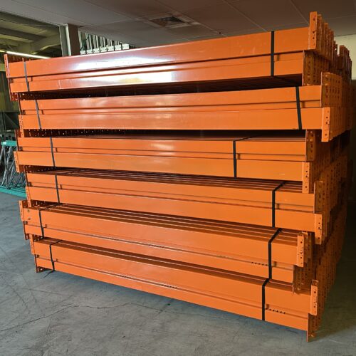 Used Teardrop Pallet Racking Horizontal Beams 105'' Long