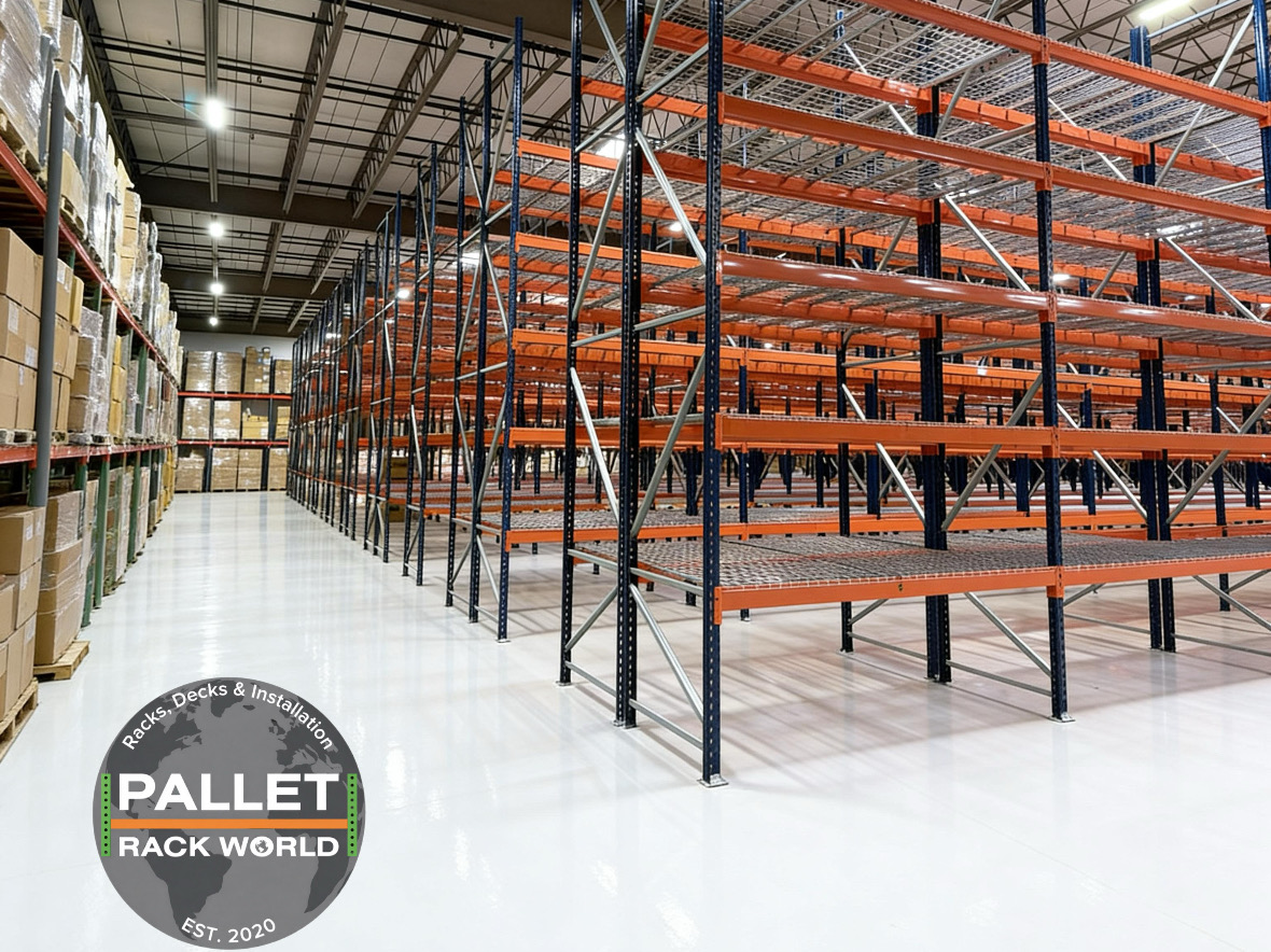 Used Mecalux teardrop pallet racking from Pallet Rack World