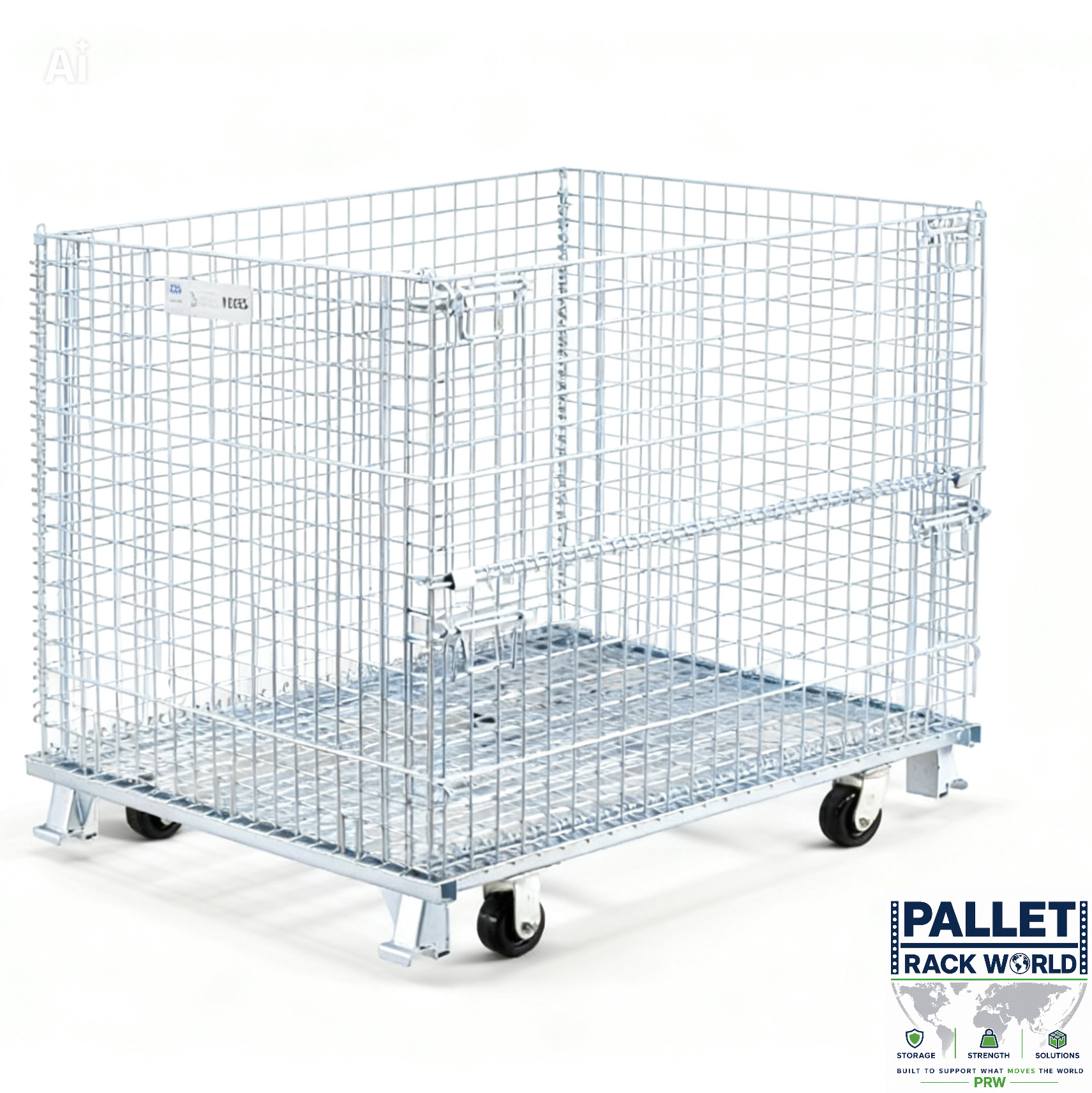 Mobile collapsible wire containers with Casters!